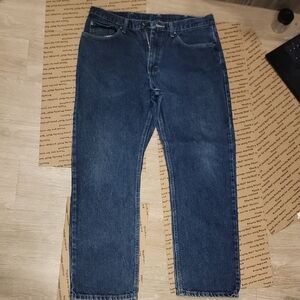 Wrangler Men's Dark Blue Straight Jeans